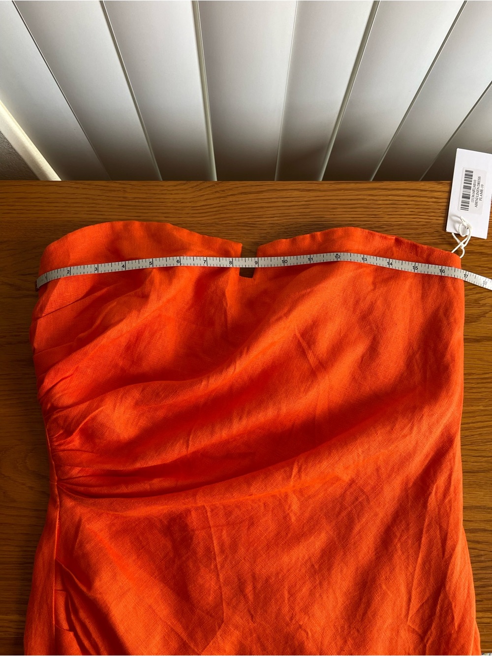 Reformation Abeni Linen Dress Flame Size 10 - Picture 10 of 16